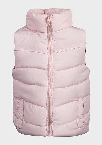 Girls Baby Pink Padded Gilet Jacket - Asian Party Wear