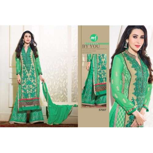Green Pallazo Salwar Suit Indian Designer Wear - Asian Party Wear
