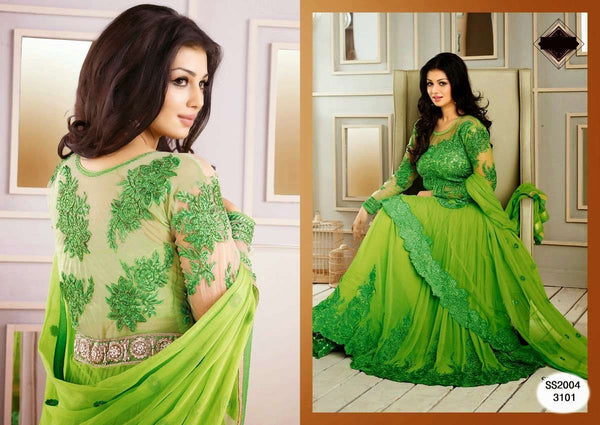 GREEN FLASH AYESHA TAKIA "HUSAN" WEDDING WEAR DESIGNER DRESS - Asian Party Wear
