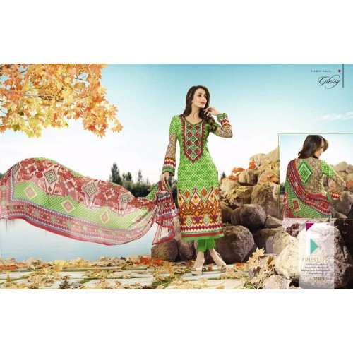 Green Malaika Arora Khan Lawn Summer wear Salwar Kameez - Asian Party Wear