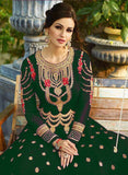 Dark Green Indian Designer Heavy Wedding Gown - Asian Party Wear