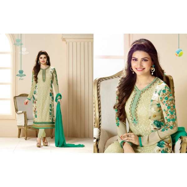K2765 Mint Green Kaseesh Vol 9 PRACHI Shalwar Kameez Dress - Asian Party Wear