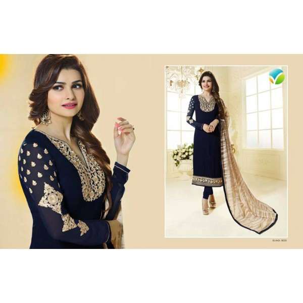 K3035 Blue KASEESH Prachi 11 Shalwar Kameez - Asian Party Wear