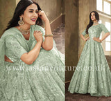 LUXURY INDIAN DESIGNER WEDDING EMBELLISHED GOWN - Asian Party Wear