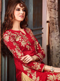 3205 RED AND GOLD MAISHA LAVISH 2 PARTY WEAR SUIT - Asian Party Wear