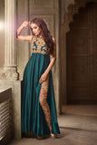 3502 GREEN AND GOLD MAISHA MASKEEN ASTER PARTY WEAR SUIT - Asian Party Wear