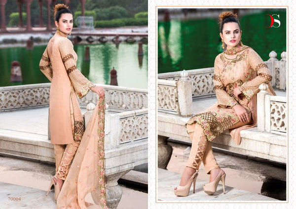 Peach Maryam By Deepsy Embroidered Party Wear Suit - Asian Party Wear