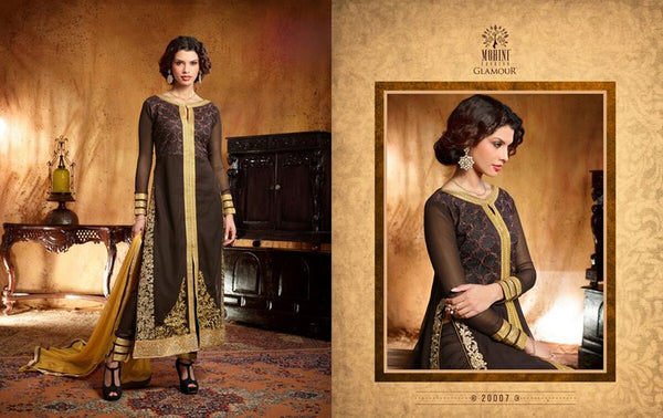MG20003 Brown Mohini Glamour Wedding Designer Suit - Asian Party Wear