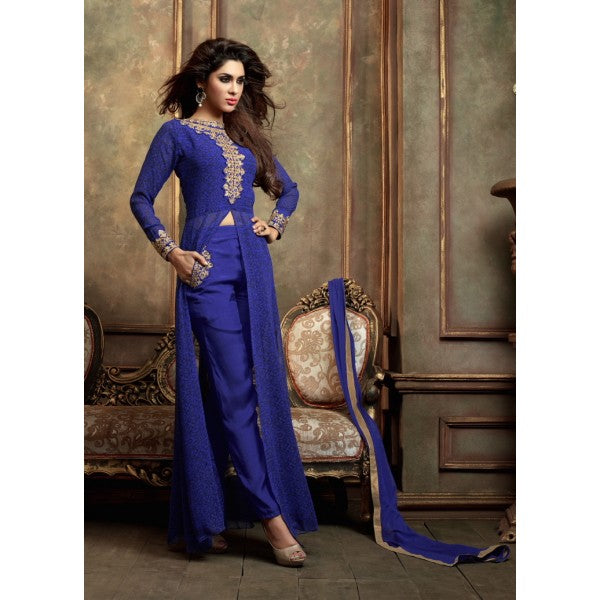 ML2402 Blue Lavish By Maisha Party Dress - Asian Party Wear