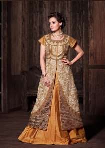 MP21005 Gold Brown Mohini Princess Wedding Wear - Asian Party Wear