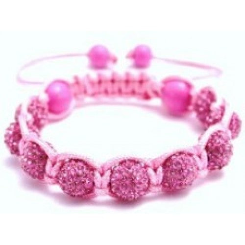 NEW PINK CRYSTAL BALL BRACELET - Asian Party Wear