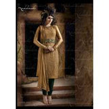 NKC3023 GOLD NAKKASHI PARTY WEAR SUIT ( FOUR PIECES SUIT) - Asian Party Wear
