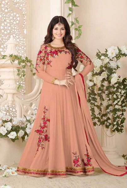 ORANGE AYESHA TAKIA INDIAN ANARKALI GOWN - Asian Party Wear