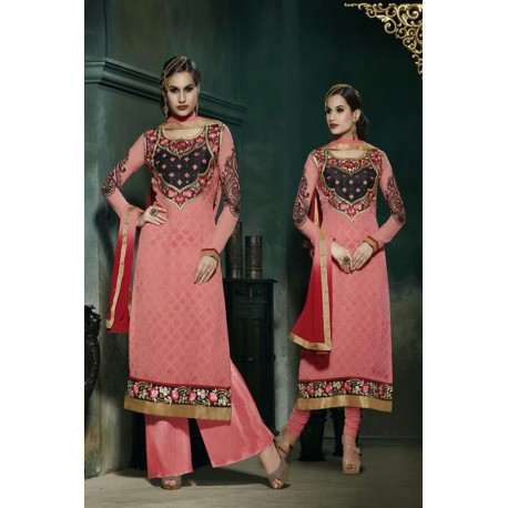 Pink Lilly Fiona Long Length Party Wear Salwar Kameez - Asian Party Wear