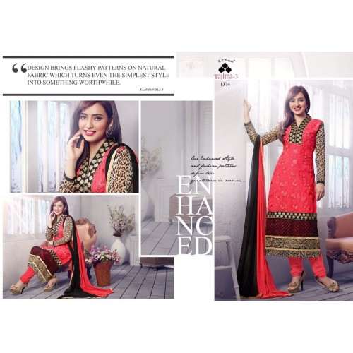 Pink NEHA SHARMA TAJIMA 3 PARTY WEAR GEORGETTE SALWAR SUIT - Asian Party Wear