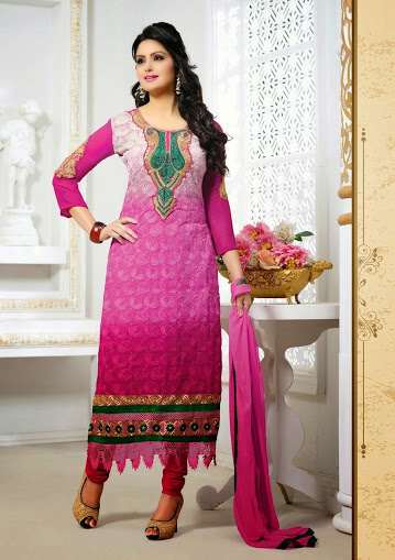 Pink Tamanna 2 Georgette Long Length Salwar Kameez - Asian Party Wear