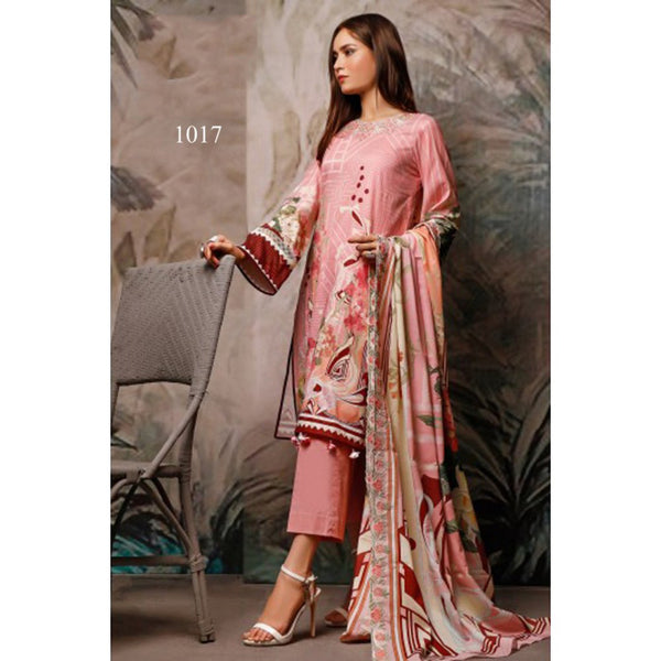 Pink Printed Pakistani Cotton Lawn Salwar Suit - Asian Party Wear