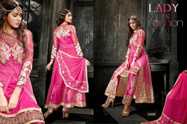 Princess Simayaa 1006 Pink Wedding Wear Anarkali Dress - Asian Party Wear