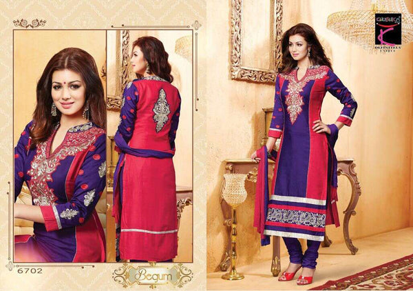 Purple and Red AYESHA TAKIA "BEGUM" PARTY WEAR SHALWAR KAMEEZ - Asian Party Wear
