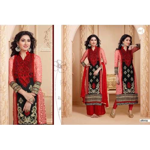 Red and Black BREATHTAKING HASEENA 2 PARTY WEAR SHALWAR KAMEEZ - Asian Party Wear