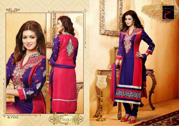 Red and Purple AYESHA TAKIA "BEGUM" PARTY WEAR SHALWAR KAMEEZ - Asian Party Wear