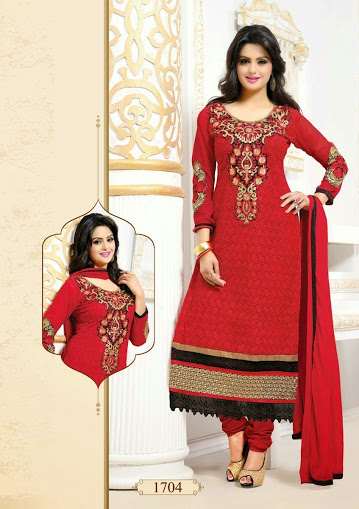 Red Tamanna 2 Georgette Long Length Salwar Kameez - Asian Party Wear