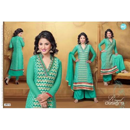 Sea Green HASEENA PARTY WEAR SHALWAR KAMEEZ - Asian Party Wear