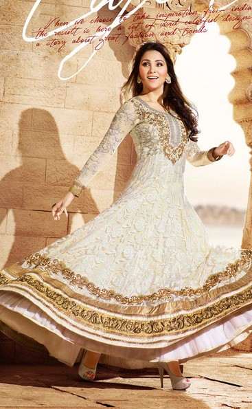 White 2501 Lara Dutta Dress - Asian Party Wear