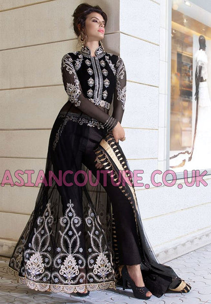 Z-12004 BLACK ZOYA EID AND WEDDING WEAR DRESS - Asian Party Wear