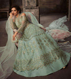 Sea Green Heavy Embroidered Bridesmaid Dress - Asian Party Wear