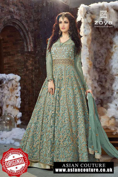 ULTRAMARINE GREEN ZOYA EMERAID ZY-18001D WEDDING DRESS - Asian Party Wear