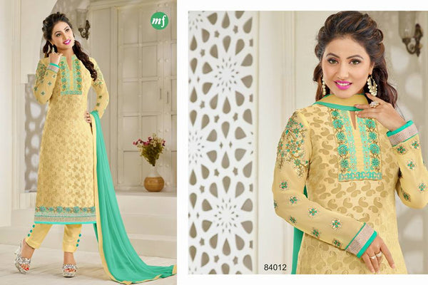 SUNLIGHT YELLOW READYMADE SALWAR SUIT INDIAN PARTY DRESS