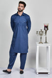 Blue Collar Style Mens Shalwar Kameez - Asian Party Wear