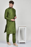 Mehndi Green Indian Punjabi Mens Kurta Pajama - Asian Party Wear