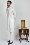 Cream Embroidered Mens Kurta Pajama - Asian Party Wear