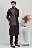 Black Formal Mens Waistcoat - Asian Party Wear