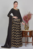 BLACK DESIGNER PARTY WEAR WEDDING LEHENGA SUIT