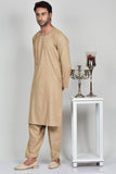 Beige Eid Kurta for Men - Asian Party Wear