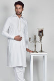 Mens White Embroidered Shalwar Kameez Suit - Asian Party Wear