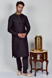 Black Indian Mens Desi Kurta Pajama - Asian Party Wear