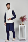 White Indian Designer Men's Waistcoat - Asian Party Wear