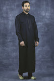 Black Arabic Style Jubba Suit - Asian Party Wear