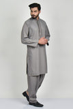 Grey Embroidered Mens Kurta Shalwar - Asian Party Wear