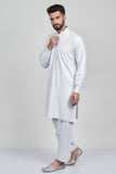 White Stylish Men's Kurta Shalwar Set