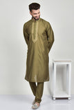 Mehndi Green Mens Wedding Kurta Pajama Suit - Asian Party Wear