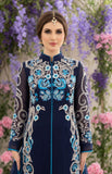 Navy Blue Embroidered Salwar Suit