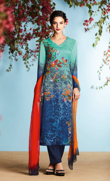 Multicolor Digital Printed Salwar Suit