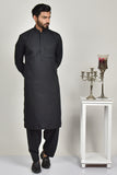 Black Traditional Men's Kurta Shalwar - Asian Party Wear