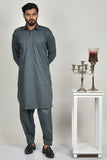 Dark Grey Desi Mens Kurta Shalwar - Asian Party Wear