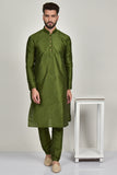 Mehndi Green Indian Punjabi Mens Kurta Pajama - Asian Party Wear